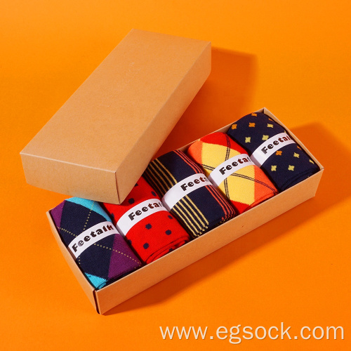 Comfortable anti-bacterial unisex colorful box gift socks